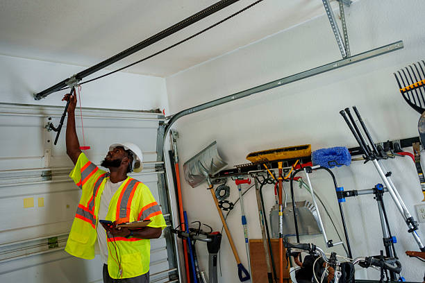 Professional Garage Door Panel Replacement technician working in Spry, PA